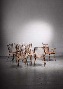 Albert Haberer Albert Haberer set of 8 Arts and Crafts chairs Germany 1950 - 2157579