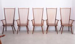 Albert Haberer Set of five Albert Haberer Arm Chairs for H Fleiner Stuttgart Germany 1950s - 543179