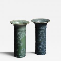 Albert Kiessling Pair of Albert Kiessling green ceramic vases - 2930600