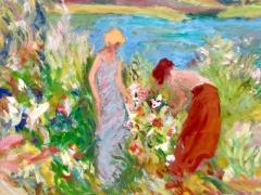 Albert Mohr Tending the Flowers  - 812389