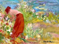 Albert Mohr Tending the Flowers  - 812394