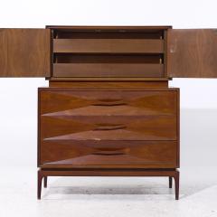 Albert Parvin Albert Parvin Style Mid Century Walnut Highboy Dresser - 4094532