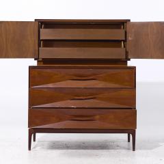 Albert Parvin Albert Parvin Style Mid Century Walnut Highboy Dresser - 4094533