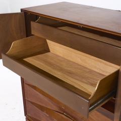 Albert Parvin Albert Parvin Style Mid Century Walnut Highboy Dresser - 4094536