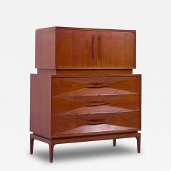Albert Parvin Albert Parvin Style Mid Century Walnut Highboy Dresser - 4097700