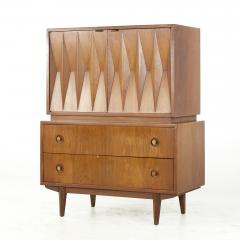 Albert Parvin Albert Parvin for American of Martinsville MCM Highboy Gentlemens Chest Dresser - 4037910