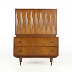 Albert Parvin Albert Parvin for American of Martinsville MCM Highboy Gentlemens Chest Dresser - 4037912