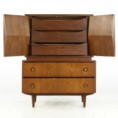 Albert Parvin Albert Parvin for American of Martinsville MCM Highboy Gentlemens Chest Dresser - 4037913