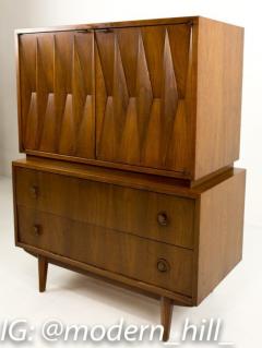 Albert Parvin Albert Parvin for American of Martinsville Mid Century Diamond Highboy Dresser - 3369748