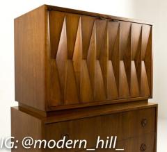 Albert Parvin Albert Parvin for American of Martinsville Mid Century Diamond Highboy Dresser - 3369775