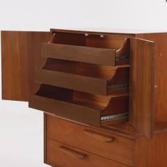 Albert Parvin An Albert Parvin style mid century modern walnut highboy dresser  - 3464748