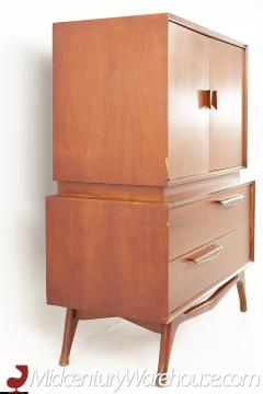 Albert Parvin Style Mid Century Walnut Gentlemans Highboy Dresser - 2578528