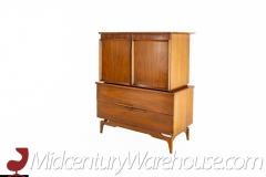 Albert Parvin Style Mid Century Walnut Highboy Dresser - 2568809