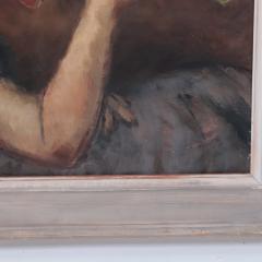 Albert Serwazi American 1905 1992 Gertrude with Parrot Oil on canvas  - 2507430