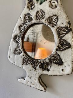 Albert Thiry Ceramic Mirror attributed to Albert Thiry Vallauris France 1960s - 3065997