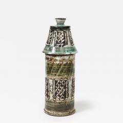 Albert Thiry Glazed Ceramic Two Part Jar Candle Holder by Albert Thiry Vallauris France - 3143875