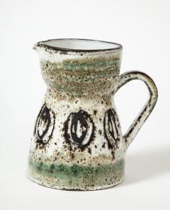 Albert Thiry Glazed Ceramic pitcher by Albert Thiry Vallauris France c 1960 - 3184593