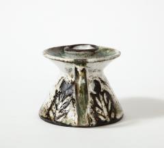 Albert Thiry Glazed Chamotte Stoneware Candle Holder by Albert Thiry France c 1960 - 3184621