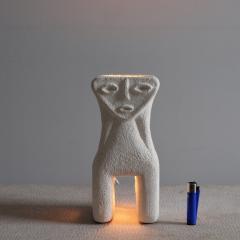 Albert Tormos 1970s carved stone lamp - 4116379