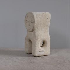 Albert Tormos 1970s carved stone lamp France - 4116377