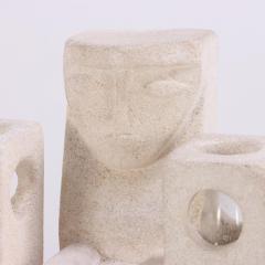 Albert Tormos A French Brutalist stone figural lamp by Albert Tormos C 1960  - 4137207