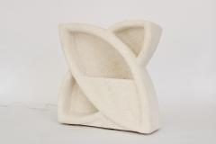 Albert Tormos ALBERT TORMOS FRENCH HAND CARVED LIMESTONE TABLE LAMP IN A QUATRE FOIL FORM - 1741702