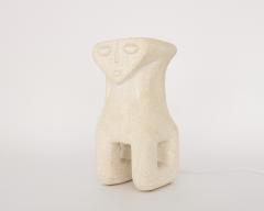 Albert Tormos ALBERT TORMOS SCULPTURAL FIGURATIVE FRENCH CARVED STONE TABLE LAMP - 1929830