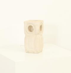 Albert Tormos Large Limestone Owl Table Lamp by Albert Tormos France 1960s - 2907846