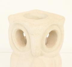 Albert Tormos Large Limestone Owl Table Lamp by Albert Tormos France 1960s - 2907847