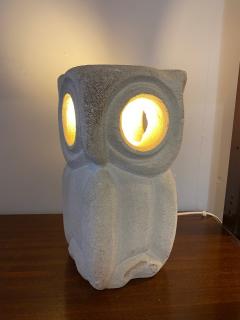 Albert Tormos Limestone Table Lamp by Albert Tormos France 1970s - 3004831