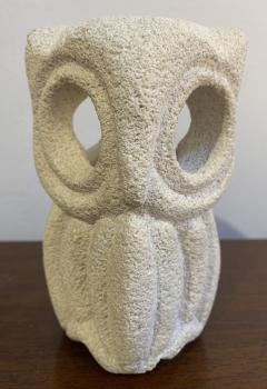 Albert Tormos Owl Desk Lamp in Limestone Signed by Albert Tormos - 2432137