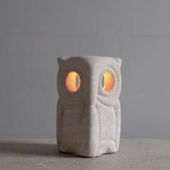 Albert Tormos carved stone owl lamp - 4116394