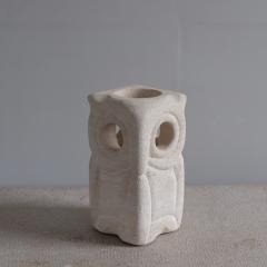 Albert Tormos carved stone owl lamp - 4116395