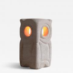 Albert Tormos carved stone owl lamp - 4116709
