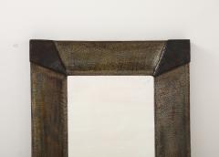 Alberto Cassoli Patinated Iron Mirror Italy late 1960s  - 3927680