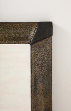 Alberto Cassoli Patinated Iron Mirror Italy late 1960s  - 3927683