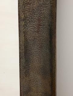 Alberto Cassoli Patinated Iron Mirror Italy late 1960s  - 3927691