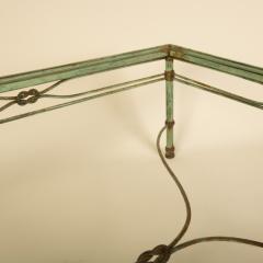 Alberto Diego Giacometti A beautiful wrought iron coffee table base with green patina - 2107714