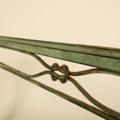 Alberto Diego Giacometti A beautiful wrought iron coffee table base with green patina - 2107725