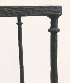 Alberto Diego Giacometti French Mid Century Bronzed Wrought Iron Console in Style of Giacometti - 2372351