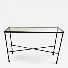 Alberto Diego Giacometti French Mid Century Bronzed Wrought Iron Console in Style of Giacometti - 2383125