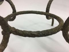 Alberto Diego Giacometti French Mid Century Hammered Iron Bronze Coffee Table Style Giacometti - 1770240
