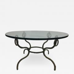Alberto Diego Giacometti French Mid Century Hammered Iron Bronze Coffee Table Style Giacometti - 1772642
