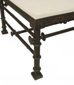 Alberto Diego Giacometti French Modern Patinated Bronze and Limestone Coffee Table - 2792825