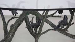 Alberto Diego Giacometti Large and Heavy Bronze Tree Birds Coffee Table in the Manner of Giacometti - 549934
