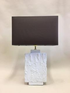 Alberto Diego Giacometti Pair French Mid Century Modern Plaster Gesso Table Lamps Style of Giacometti - 1568635