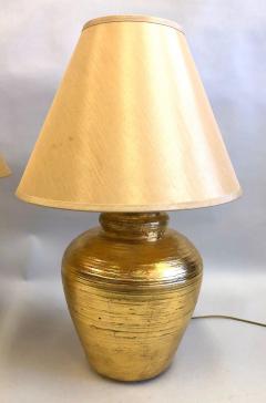Alberto Diego Giacometti Pair of French Gilt Terracotta Table Lamps Giacometti for Jean Michel Frank - 1696031