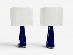 Alberto Don Table Lamps Blue Murano Glass Italy 1995 - 4583007