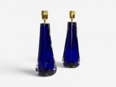 Alberto Don Table Lamps Blue Murano Glass Italy 1995 - 4583009