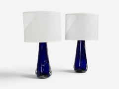 Alberto Don Table Lamps Blue Murano Glass Italy 1995 - 4583010